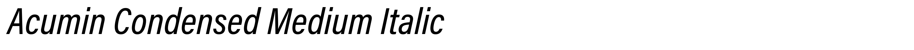 Acumin Condensed Medium Italic